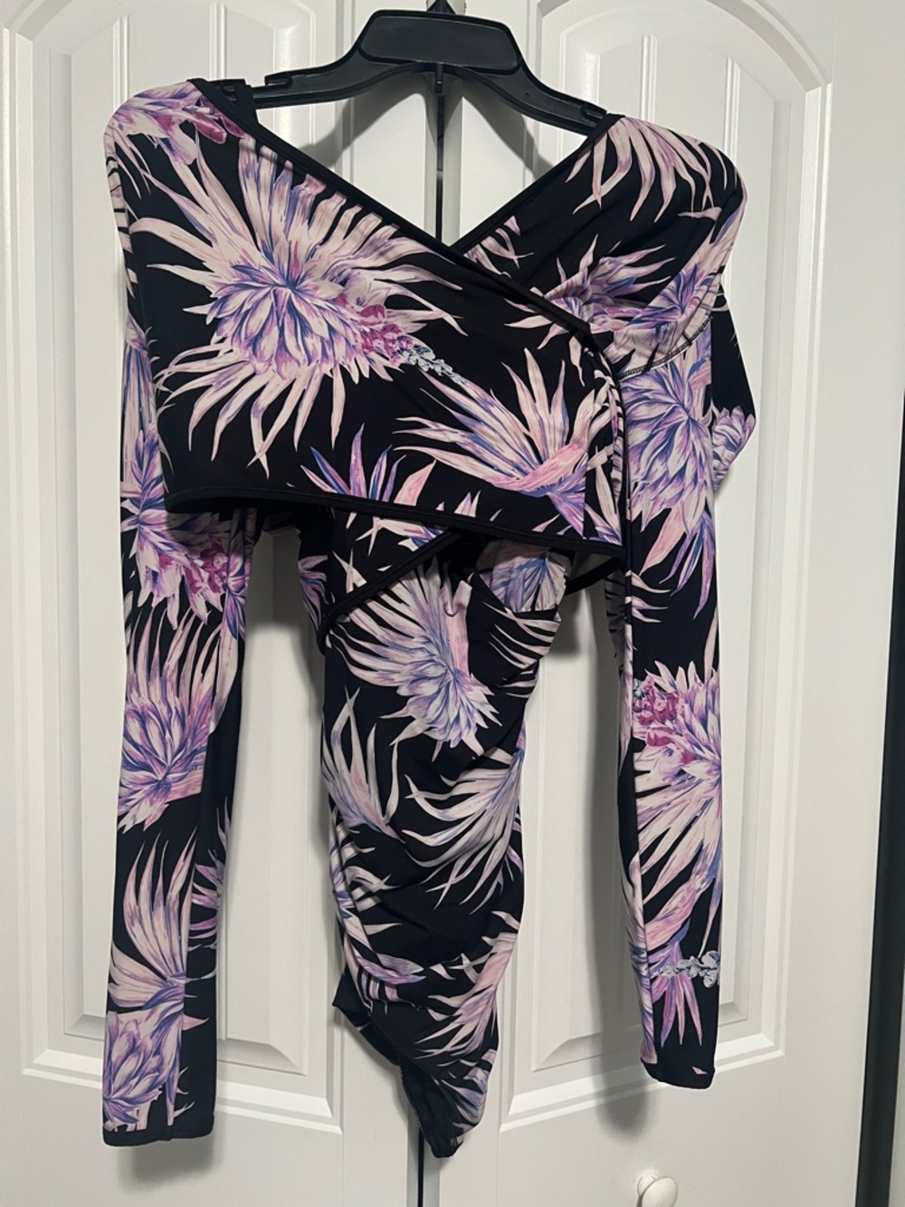 CALIA one piece swimsuit with top Purple Floral Print